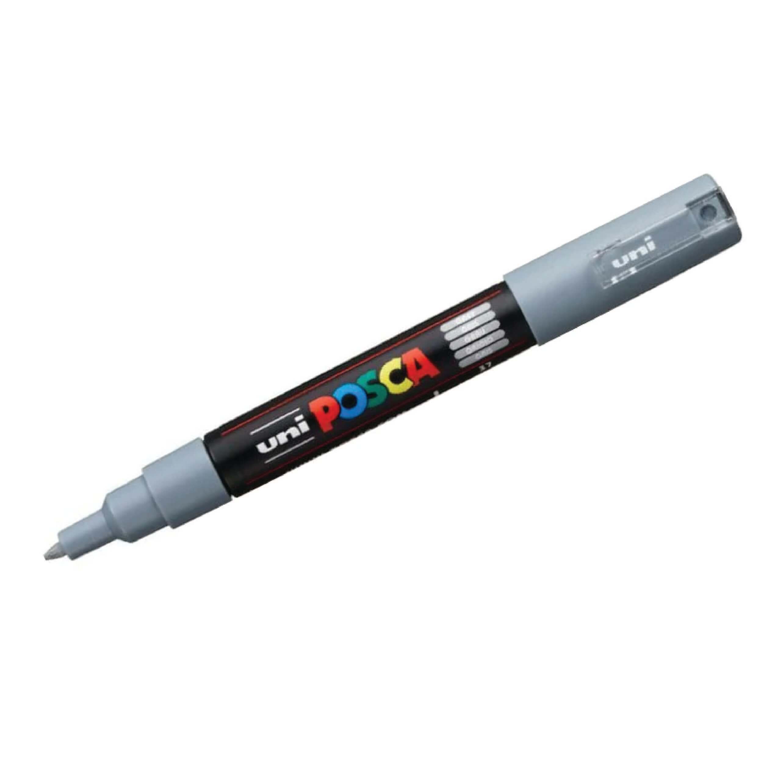 Marker Extra Fine Cone Tip 0.7-1.0mm Grey POSCA Uni